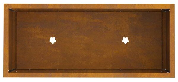 Magas Kerti Cserép Rozsdás 60 x 26 x 45 cm Időjárásálló acél