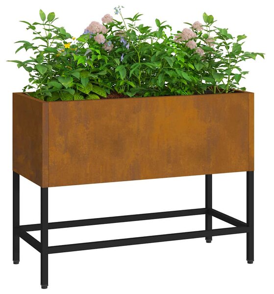 Magas Kerti Cserép Rozsdás 60 x 26 x 45 cm Időjárásálló acél