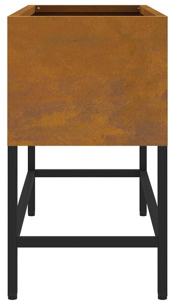 Magas Kerti Cserép Rozsdás 60 x 26 x 45 cm Időjárásálló acél