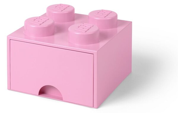 Világos rózsaszín négyszögletes tárolódoboz - LEGO®