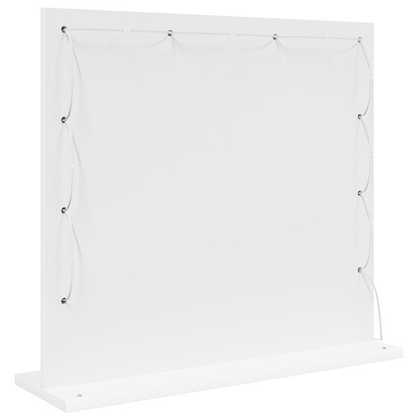 Toalett Tükör tükörrel Fehér 60 x 55 x 18 cm Üveg és mérnöki fa