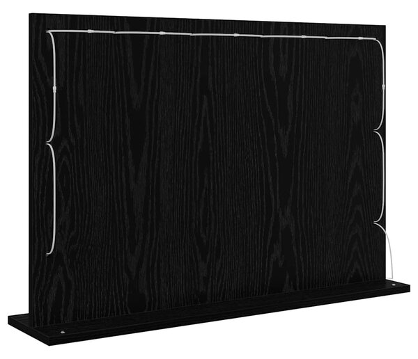 Toalett Tükör Fekete tölgy 80 x 15 x 18 cm Üveg és mérnöki fa