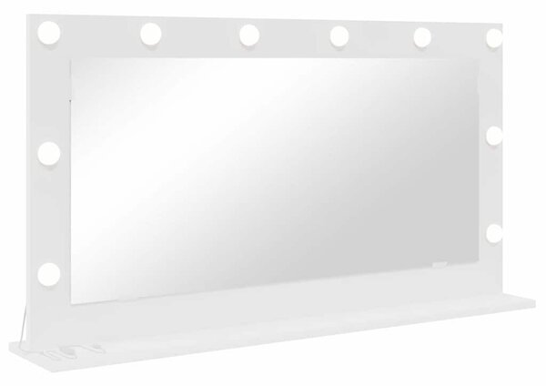 Toalett Tükör Fehér 100 x 55 x 18 cm Üveg és mérnöki fa