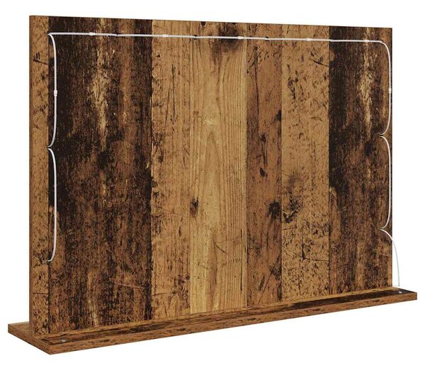 Toalett Tükör Öreg fa 80 x 55 x 18 cm Üveg és mérnöki fa