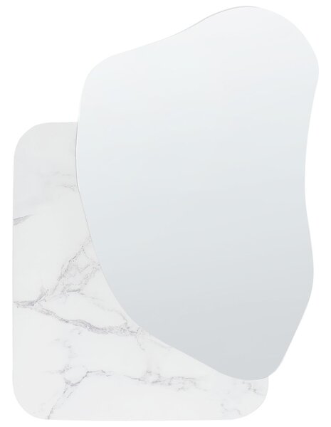 Falitükör ARVERT 60 cm 80 cm Fehér márvány