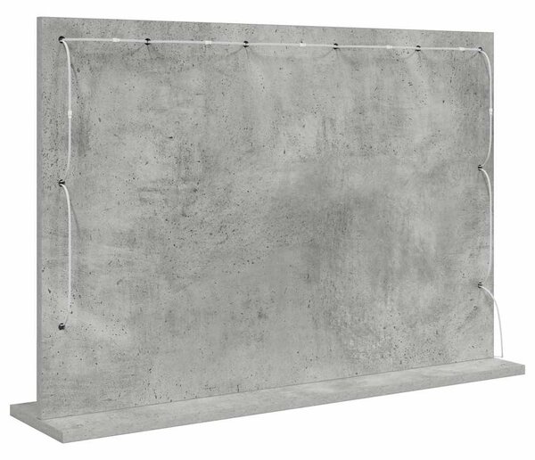 Toalett Tükör Beton Szürke 80 x 55 x 18 cm Üveg és mérnöki fa