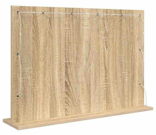Toalett Tükör Sonoma tölgy 80 x 55 x 18 cm Üveg és mérnöki fa