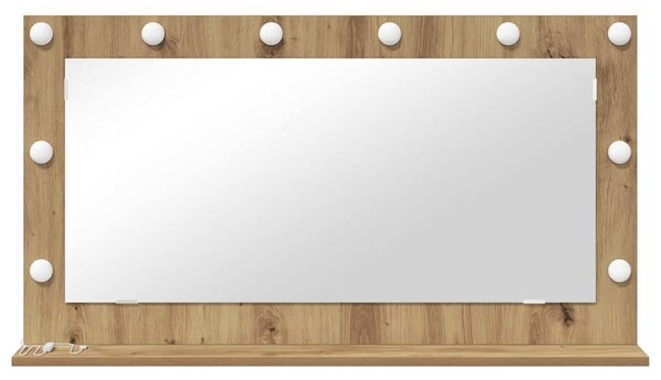 Toalett Tükör Artisan tölgy 100 x 55 x 18 cm Üveg és mérnöki fa