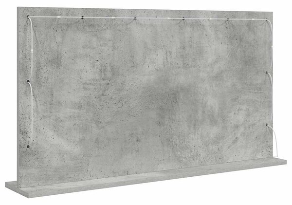 Toalett Tükör Beton Szürke 100 x 55 x 18 cm Üveg és mérnöki fa