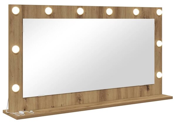 Toalett Tükör Artisan tölgy 100 x 55 x 18 cm Üveg és mérnöki fa