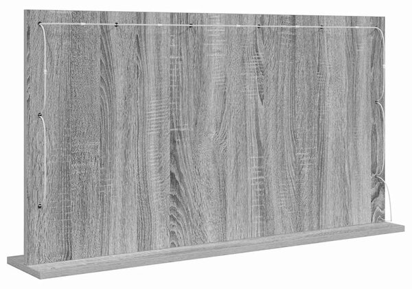 Toalett Tükör Szürke Sonoma 100 x 55 x 18 cm Üveg és mérnöki fa