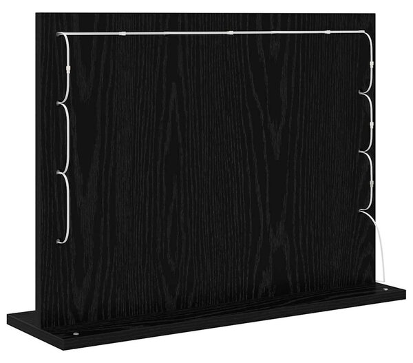 Toalett Tükör Fekete tölgy 60 x 45 x 18 cm Üveg és mérnöki fa