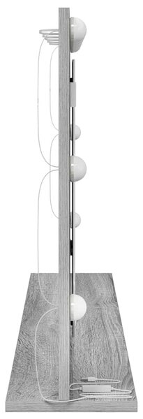 Toalett Tükör Szürke Sonoma 100 x 55 x 18 cm Üveg és mérnöki fa