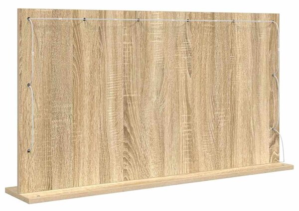 Toalett Tükör Sonoma tölgy 100 x 55 x 18 cm Üveg és mérnöki fa