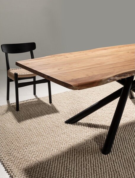 Akácfa étkezőasztal 100x220 cm Anuri – MOME