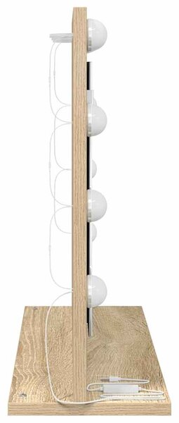 Toalett Tükör Sonoma tölgy 60 x 45 x 18 cm Üveg és mérnöki fa