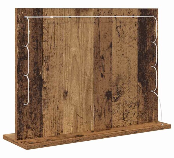 Toalett Tükör Öreg fa 60 x 45 x 18 cm Üveg és mérnöki fa