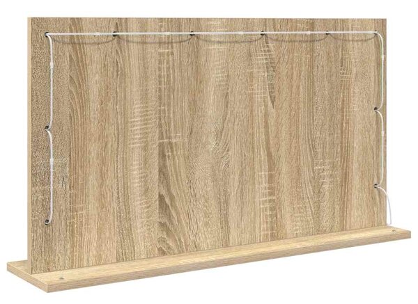 Toalett Tükör Sonoma tölgy 80 x 45 x 18 cm Üveg és mérnöki fa