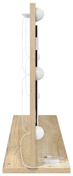 Toalett Tükör Sonoma tölgy 80 x 45 x 18 cm Üveg és mérnöki fa