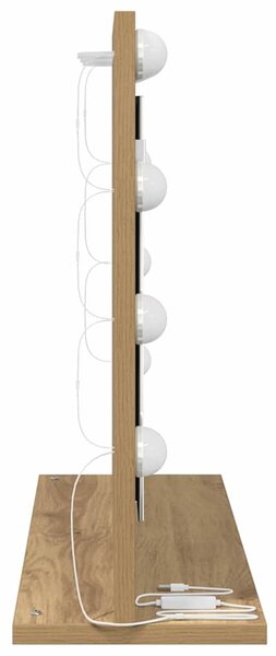 Toalett Tükör Artisan tölgy 60 x 45 x 18 cm Üveg és mérnöki fa