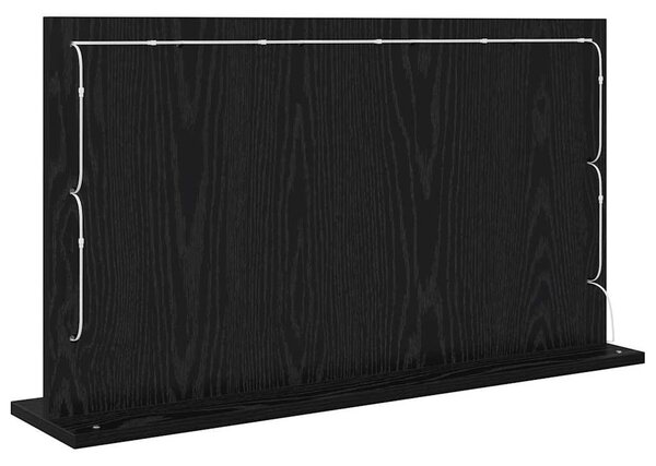Toalett Tükör Fekete tölgy 80 x 45 x 18 cm Üveg és mérnöki fa