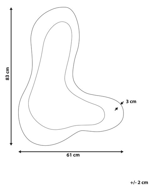 Falitükör GUICLAN 61 cm 83 cm Fehér