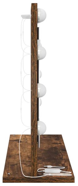 Toalett Tükör Füstölt tölgy 60 x 45 x 18 cm Üveg és mérnöki fa