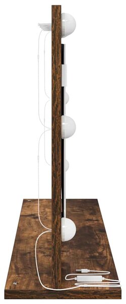 Toalett Tükör Füstölt tölgy 80 x 45 x 18 cm Üveg és mérnöki fa
