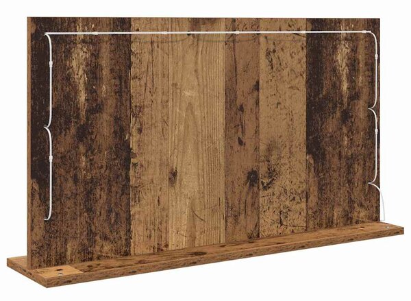 Toalett Tükör Öreg fa 80 x 45 x 18 cm Üveg és mérnöki fa