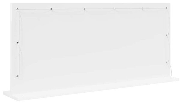 Toalett Tükör Fehér 100 x 45 x 18 cm Üveg és mérnöki fa