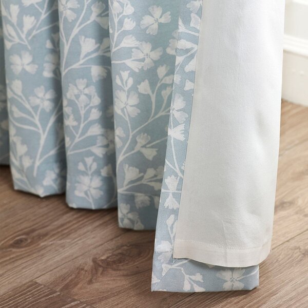 Kék függöny szett 2 db-os 168x229 cm Brooke Floral – Catherine Lansfield