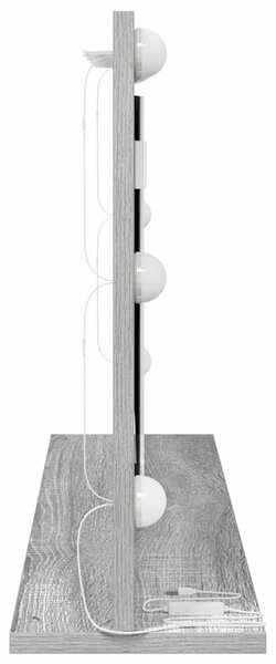 Toalett Tükör Szürke Sonoma 80 x 45 x 18 cm Üveg és mérnöki fa