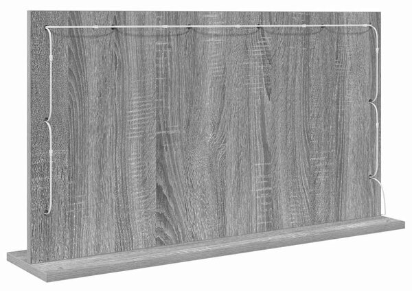 Toalett Tükör Szürke Sonoma 80 x 45 x 18 cm Üveg és mérnöki fa