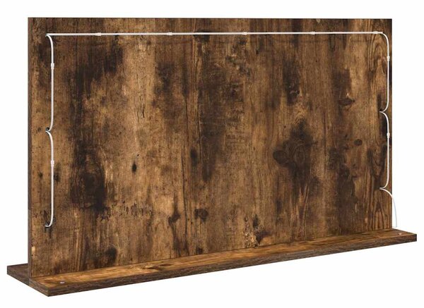 Toalett Tükör Füstölt tölgy 80 x 45 x 18 cm Üveg és mérnöki fa