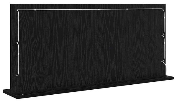 Toalett Tükör Fekete tölgy 100 x 45 x 18 cm Üveg és mérnöki fa