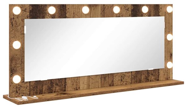 Toalett Tükör Öreg fa 100 x 45 x 18 cm Üveg és mérnöki fa