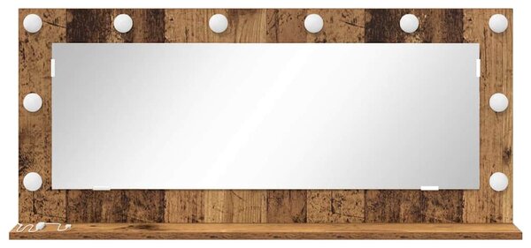Toalett Tükör Öreg fa 100 x 45 x 18 cm Üveg és mérnöki fa
