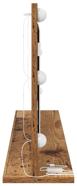 Toalett Tükör Öreg fa 100 x 45 x 18 cm Üveg és mérnöki fa