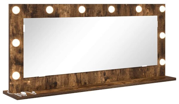 Toalett Tükör Füstölt tölgy 100 x 45 x 18 cm Üveg és mérnöki fa