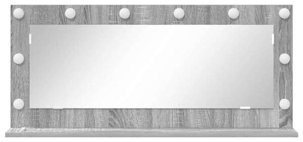 Toalett Tükör Szürke Sonoma 100 x 45 x 18 cm Üveg és mérnöki fa