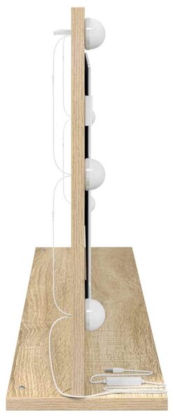 Toalett Tükör Sonoma tölgy 100 x 45 x 18 cm Üveg és mérnöki fa