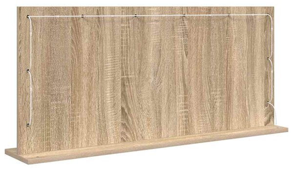 Toalett Tükör Sonoma tölgy 100 x 45 x 18 cm Üveg és mérnöki fa