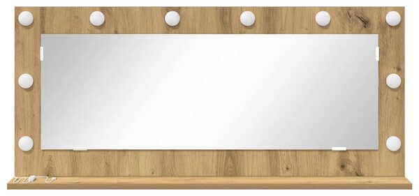 Toalett Tükör Artisan tölgy 100 x 45 x 18 cm Üveg és mérnöki fa
