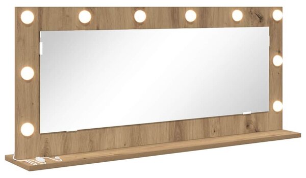 Toalett Tükör Artisan tölgy 100 x 45 x 18 cm Üveg és mérnöki fa