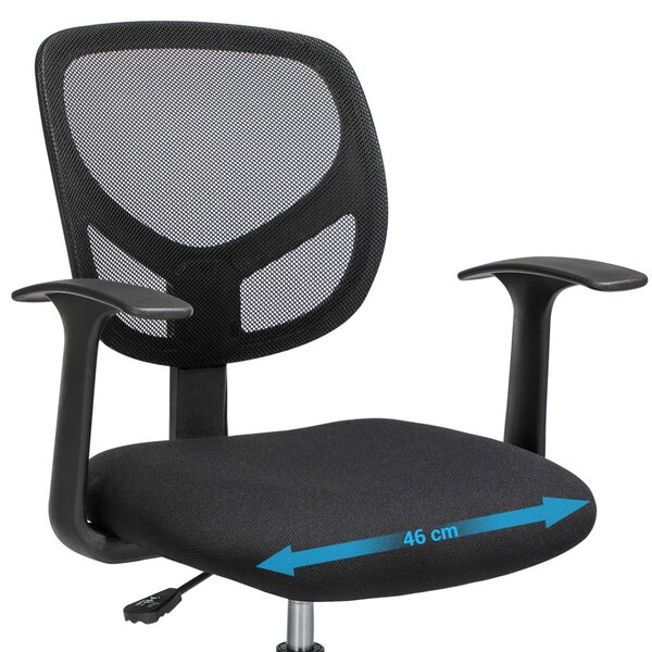 SONGMICS Ergonomikus Magas Irodai Szék Karfával és Lábtámasszal Fekete