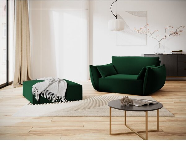 Sötétzöld bársony fotel Vanda – Mazzini Sofas
