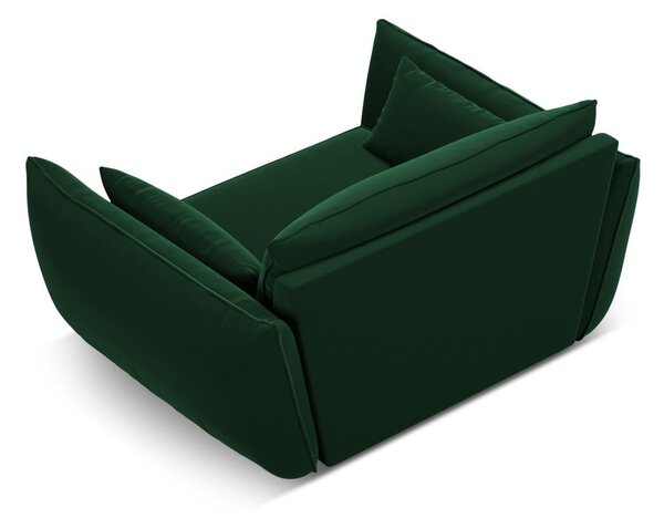 Sötétzöld bársony fotel Vanda – Mazzini Sofas