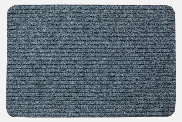 Gumis filc lábtörlő 40x60 cm - Világosszürke színben bordázott mintával
