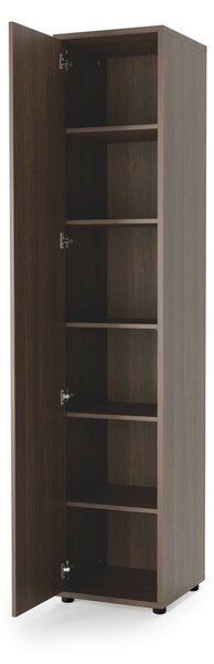 Könyvespolc Concept Lenart IV, Ajtókkal, Zárt, Laminált forgácslap, 218x45x46cm, Sötét tölgy