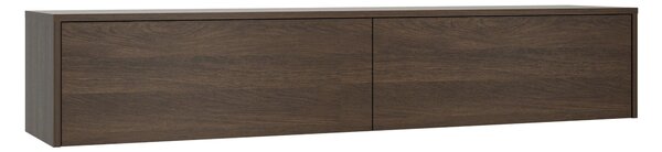 Fali szekrény Concept Lenart, Laminált forgácslap, Közepes sűrűségű farostlemez, 40x211x46cm, Sötét tölgy